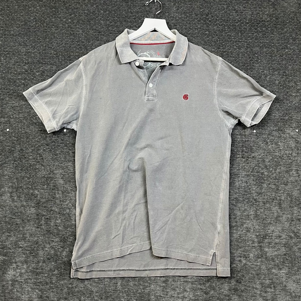 Gap Athletic Fit Polo Shirt Men's Gray Short Sleeve Golf Classic Sports - Large
